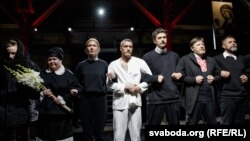 Рэпэтыцыя спэктаклю «Тутэйшыя» акторамі Купалаўскага тэатру, кастрычнік 2020