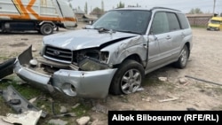 Автомобиль Subaru Forester, за рулем которого пьяный водитель насмерть сбил девушку.