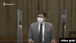 Հայաստանի ներկայացուցիչ Եղիշե Կիրակոսյանը ՄԱԿ-ի Արդարադատության միջազգային դատարանում, Հաագա, 14-ը հոկտեմբերի, 2021թ.