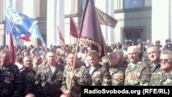 Афганці та чорнобильці штурмували Верховну Раду, Київ, 20 вересня 2011 року