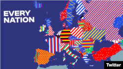 Карта, зображена на відео УЄФА