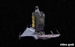 تصویر شبیه‌سازی تلسکوپ فضایی جیمز وب