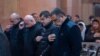 Nagorno-Karabakh - Karabakh's State Minister Ruben Vardanyan (right) and President Arayik Harutiunian (second from right) pray during a Christmas mass at Stepanakert’s Holy Mother of God Cathedral, January 6, 2023.