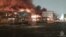 Authorities said that the flames at the Mega shopping center in Khimki spread over an area of about 18,000 square meters.