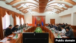 Заседание Оперативного штаба Нагорного Карабаха под председательством госминистра НК Рубена Варданяна, Степанакерт, 20 декабря 2022 г.