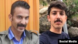 وفا آذربار (راست) و محسن مظلوم، دو تن از چهار زندانی کرد