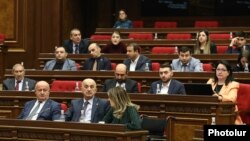 Armenia - Deputies from the ruling Civil Contract party attend a parliament session in Yerevan, December 9, 2022.