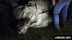 Демонтований у ніч на 29 грудня пам’ятник російської імператриці Катерині II в Одесі 