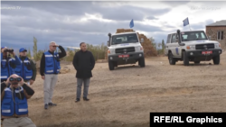 Наблюдатели Евросоюза на армяно-азербайджанской границе, 27 октября 2022 г.