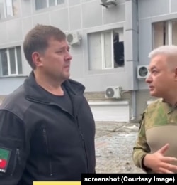 Євген Балицький (л), якого РФ призначила керувати окупованою частиною Запорізької області