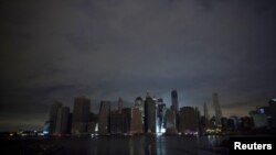 Так выглядаў Нью-Ёрк без электрычнасьці, 30 кастрычніка 2012 году