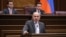 Armenian Prime Minister Nikol Pashinian speaks in parliament on December 3.
