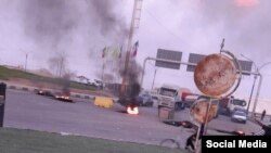 تصویری از اعتراضات در ماهشهر