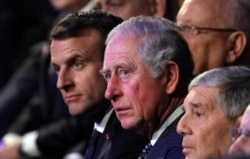 Эммануэль Макрон (слева) и принц Чарлз на международном форуме в Иерусалиме в январе этого года