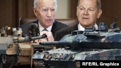 Джо Байден и Олаф Шольц (коллаж)