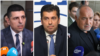 Колаж със снимки на съпредседателя на ДБ Ивайло Мирчев, подалия оставка съпредседател на ПП Кирил Петков и лидера на ГЕРБ Бойко Борисов