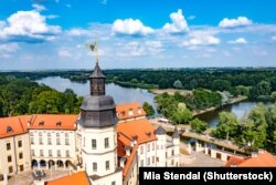 Нясьвіжскі замак. Адзін з чатырох унесеных у сьпіс сусьветнай спадчыны беларускіх аб'ектаў