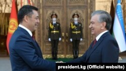 Садыр Жапаров менен Шавкат Мирзиеев. Ташкент. 11-март, 2021-жыл.
