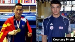 Монғолиядағы үздіктер қатарына енген қазақ боксшылары Нұрлан Асқарұлы (оң жақта) мен Ерболат Төлекұлы. Сурет "kaznews.mn" сайтынан алынған.