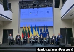 Під час міжнародної конференції «Кримінальна відповідальність за злочин агресії проти України: якими є варіанти правосуддя?» Вільнюс, 6 травня 2022 року