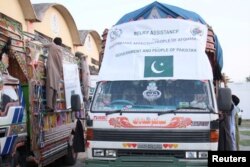 Вантажівки з гуманітарною допомогою для Афганістану в Ісламабаді, Пакистан, 23 червня 2022 року