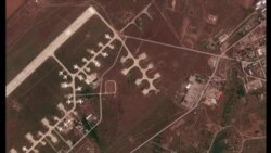 Последствия удара по аэропорту Мелитополя со спутника