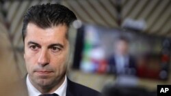 Բուլղարիայի վարչապետ Կիրիլ Պետկովը Եվրամիության գագաթնաժողովում, Բրյուսել, 23-ը հունիսի, 2022թ.