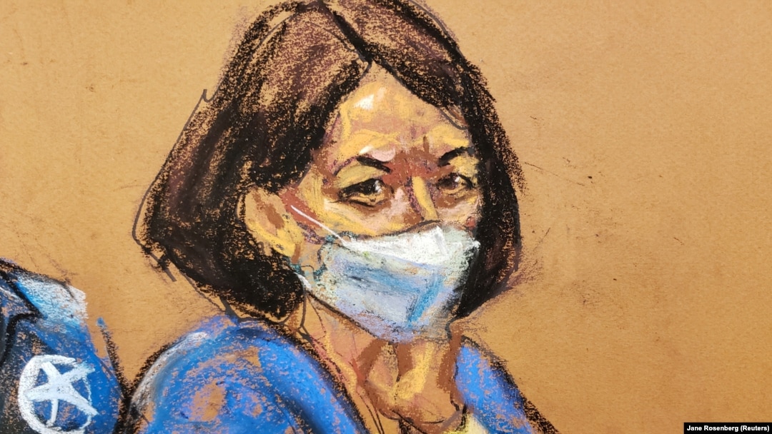 Portret Ghislaine Maxwell iz sudnice tokom izricanja presude, New York, 28. juni 2022.