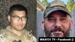 U.S. military veterans Andy Huynh (left) and Alexander Drueke (combo photo)
