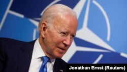 ԱՄՆ նախագահ Ջո Բայդենը ՆԱՏՕ-ի գագաթնաժողովում, Մադրիդ, 29-ը հունիսի, 2022թ.