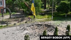 Вирва від російського обстрілу на Харківщині, 20 червня 2022 року