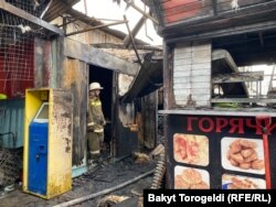 Рынок «Дордой» после пожара. 5 июля 2022 года.