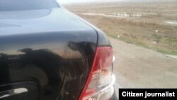 Повреждения на автомобиле после нападения