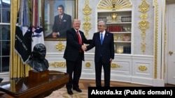 دیدار قاسم جومارت توقایف رئیس‌جمهور قزاقستان با دونالد ترامپ در کاخ سفید، ۱۵ آبان ۱۴۰۴