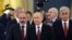 Russia -- Russian President Vladimir Putin and the leaders of other CSTO member states arrive for a summit in Moscow, May 16, 2022.