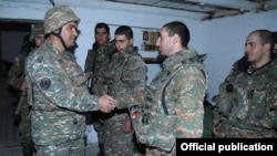 Nagorno-Karabakh - Armenian soldiers at a frontline posiition, October 18, 2020.