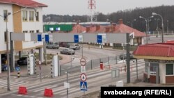 Зачынены памежны пераход Баброўнікі на польска-беларускай мяжы, люты 2023 году