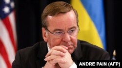 Міністр оборони Німеччини Борис Пісторіус під час зустрічі Контактної групи з питань оборони України. Рамштайн-Мізенбах, Німеччина, 20 січня 2023 року