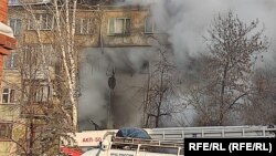 Газ жарылгандан кийинки учур. Новосибирск шаары.  9-февраль, 2023-жыл.
