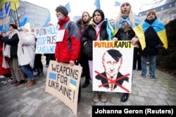 Акція на підтримку України під час засідання Ради із закордонних справ Євросоюзу, Брюссель, 23 січня 2023 року