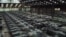 Dozens of German-made Leopard 1 tanks are seen in a hangar in Tournais, Belgium.
