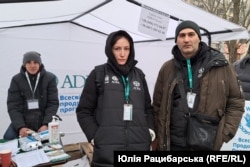 Волонтери на місці події