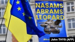 Акція на підтримку України під час засідання Ради із закордонних справ Євросоюзу. Брюссель, 23 січня 2023 року