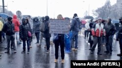 Белграддагы литий металлын казууга каршы чыккандар. 8-январь, 2022-жыл. 