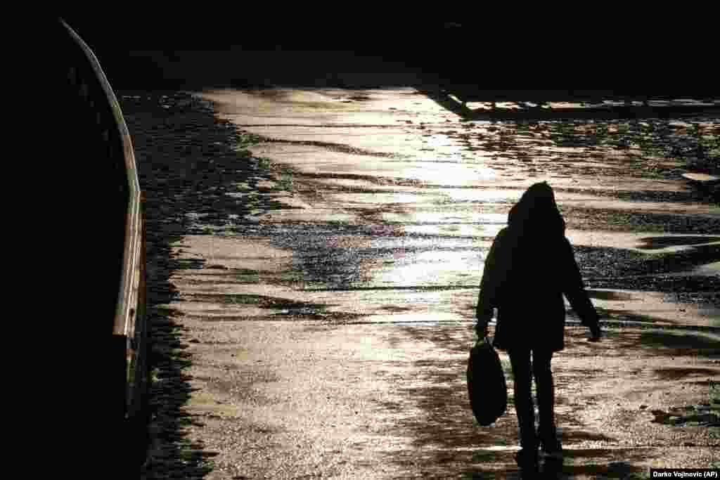 Сонечны марозны дзень у Бялградзе, 27 студзеня.