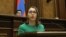 Armenia - Kristine Grigorian addresses the National Assembly shorly before being elected Armenia's new human rights defender, Yerevan, January 24, 2022.
