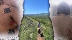 Лиза с собакой на хайкинге и тело Светы после нападения
