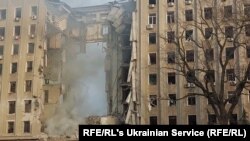 Здание администрации Николаевской области после ракетного обстрела российскими войсками, 29 марта 2022 г.