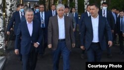 Шавкат Мирзиеёв, Касым-Жомарт Токаев жана Садыр Жапаров. 20-июль, 2022-жыл.  Чолпон-Ата.