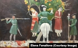 Розправа над батуринцями після взяття міста Меншиковим. Сучасна картина